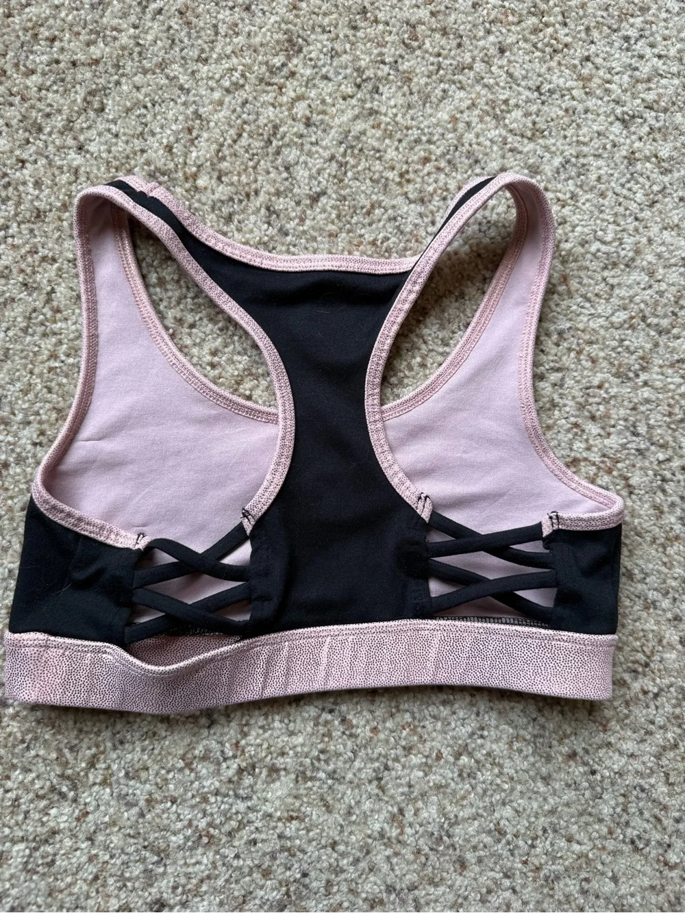 Justice black racerback